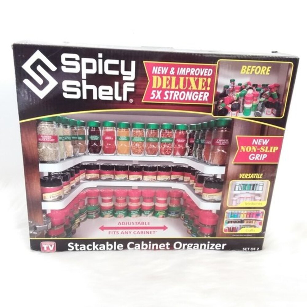 Deluxe Spicy Shelf Stackable Cabinet Organizer